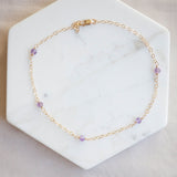 Amethyst Classic Anklet