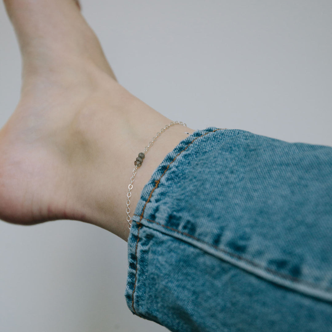 Labradorite Bar Anklet