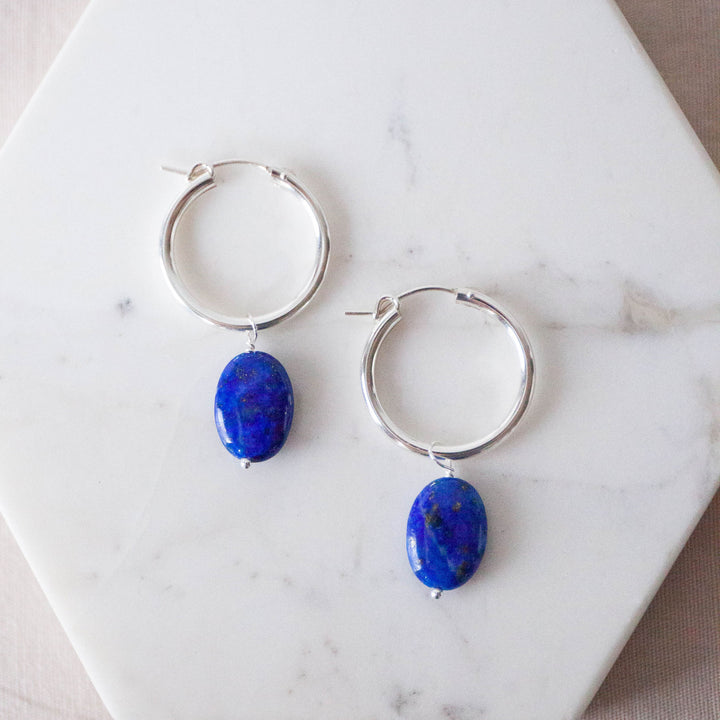 Lapis XL Huggie Hoops