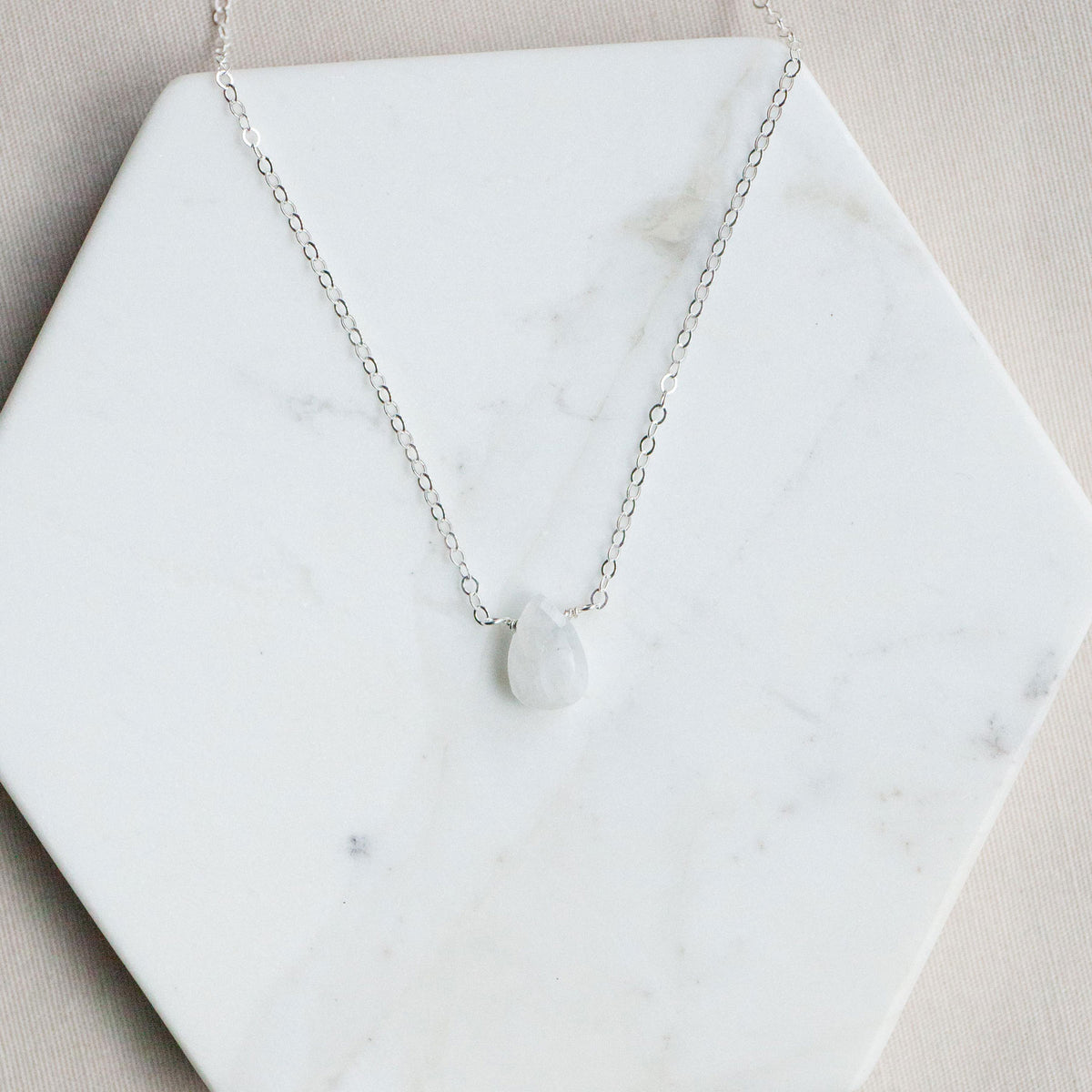 Moonstone drop necklace Clearance