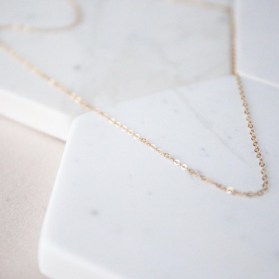 Simple Chain Necklace- Minimalist Gemstone Jewelry – And Arlen