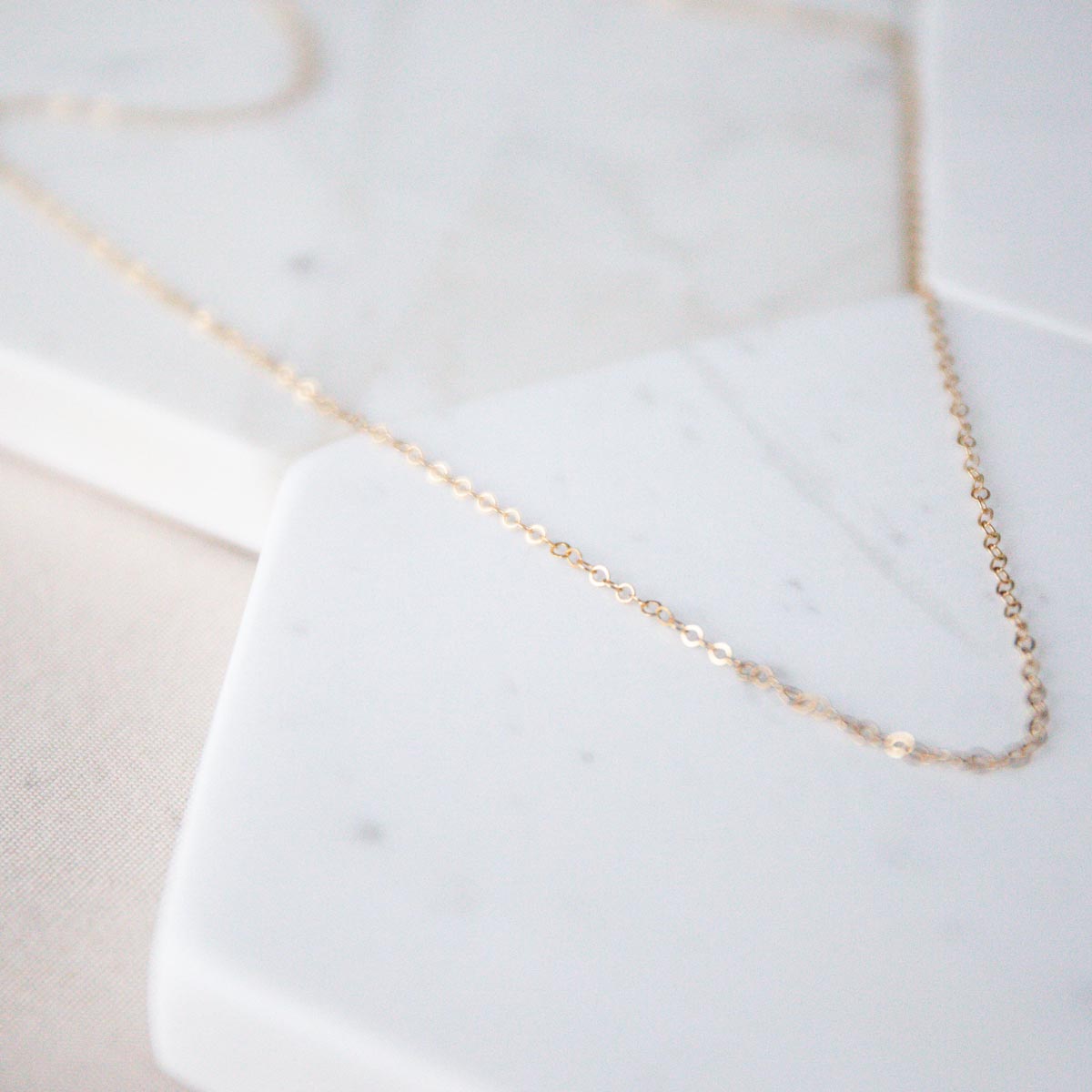 Simple Chain Necklace- Minimalist Gemstone Jewelry – And Arlen