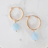 Aquamarine Hoops