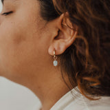 Aquamarine Hoops