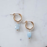 Aquamarine Hoops