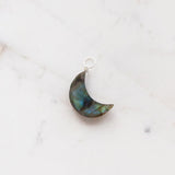 Labradorite Moon Charm