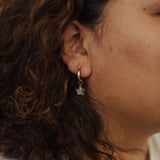 Labradorite Star Hoops