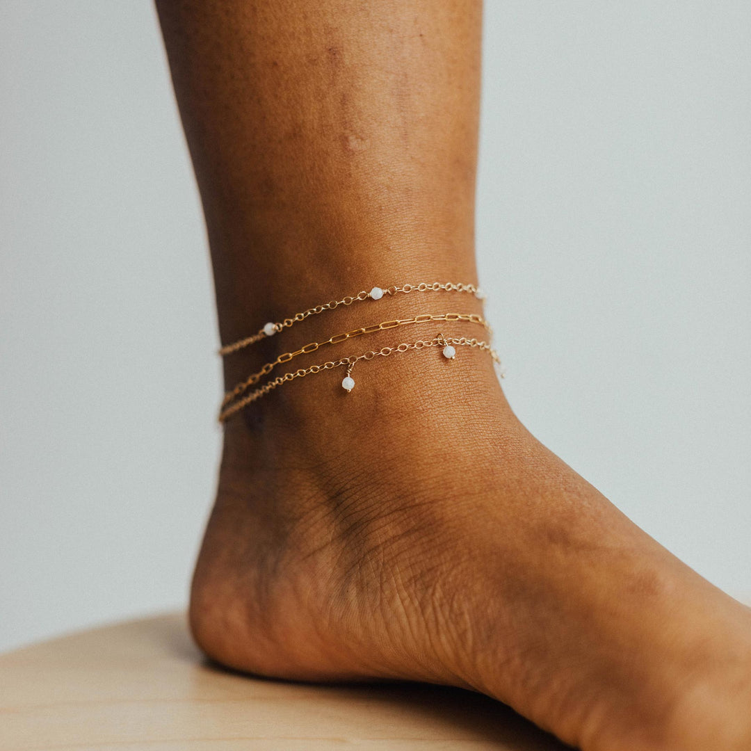 Moonstone Classic Anklet