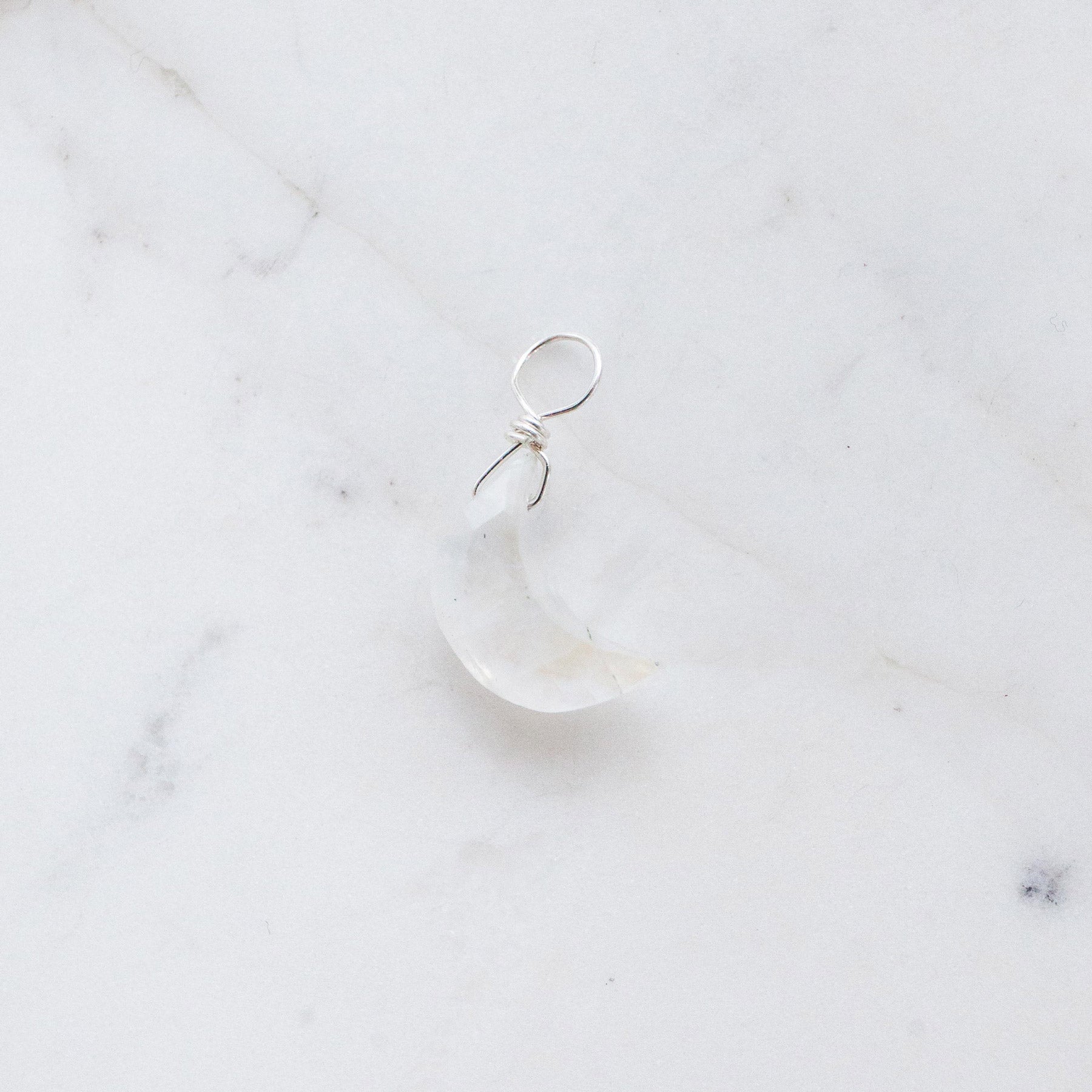 Moonstone Moon Charm - SM