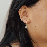 Moonstone Star Hoops